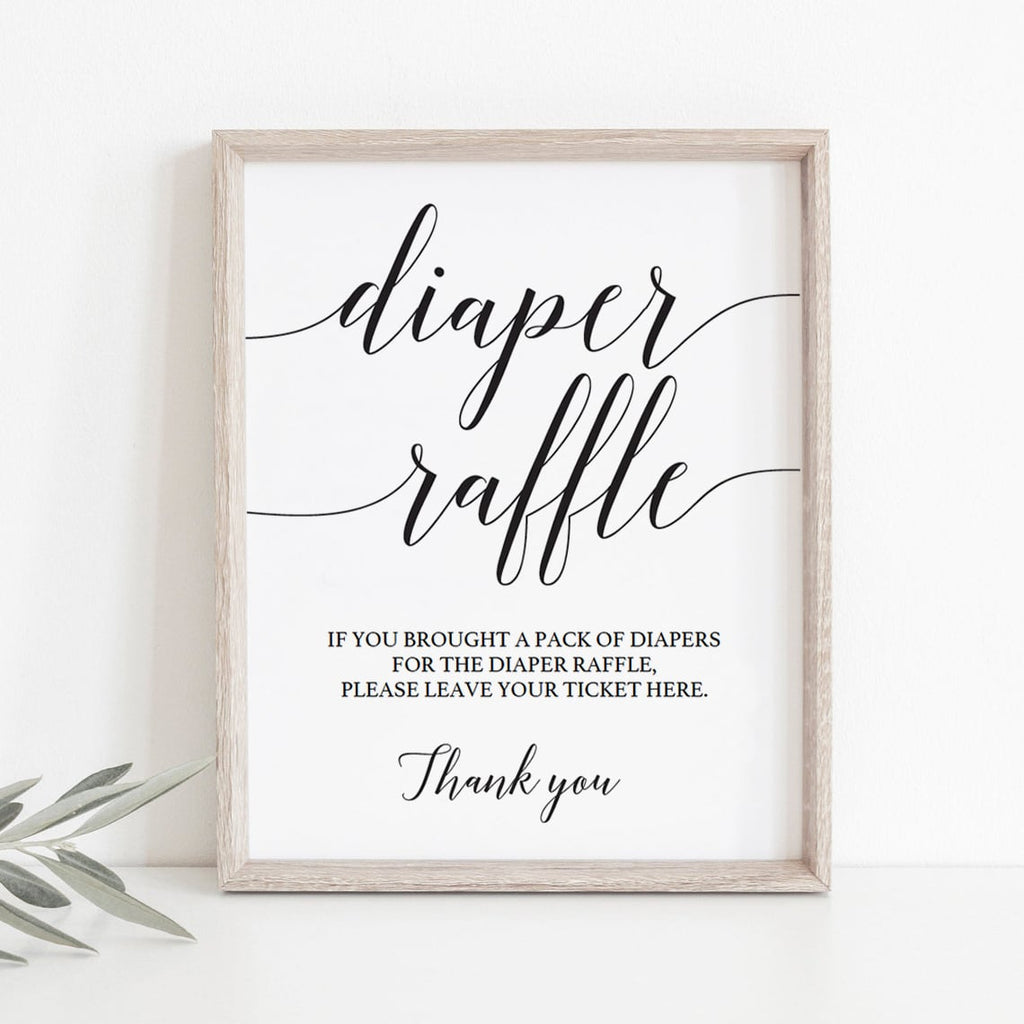 Free Diaper Raffle Sign Printable