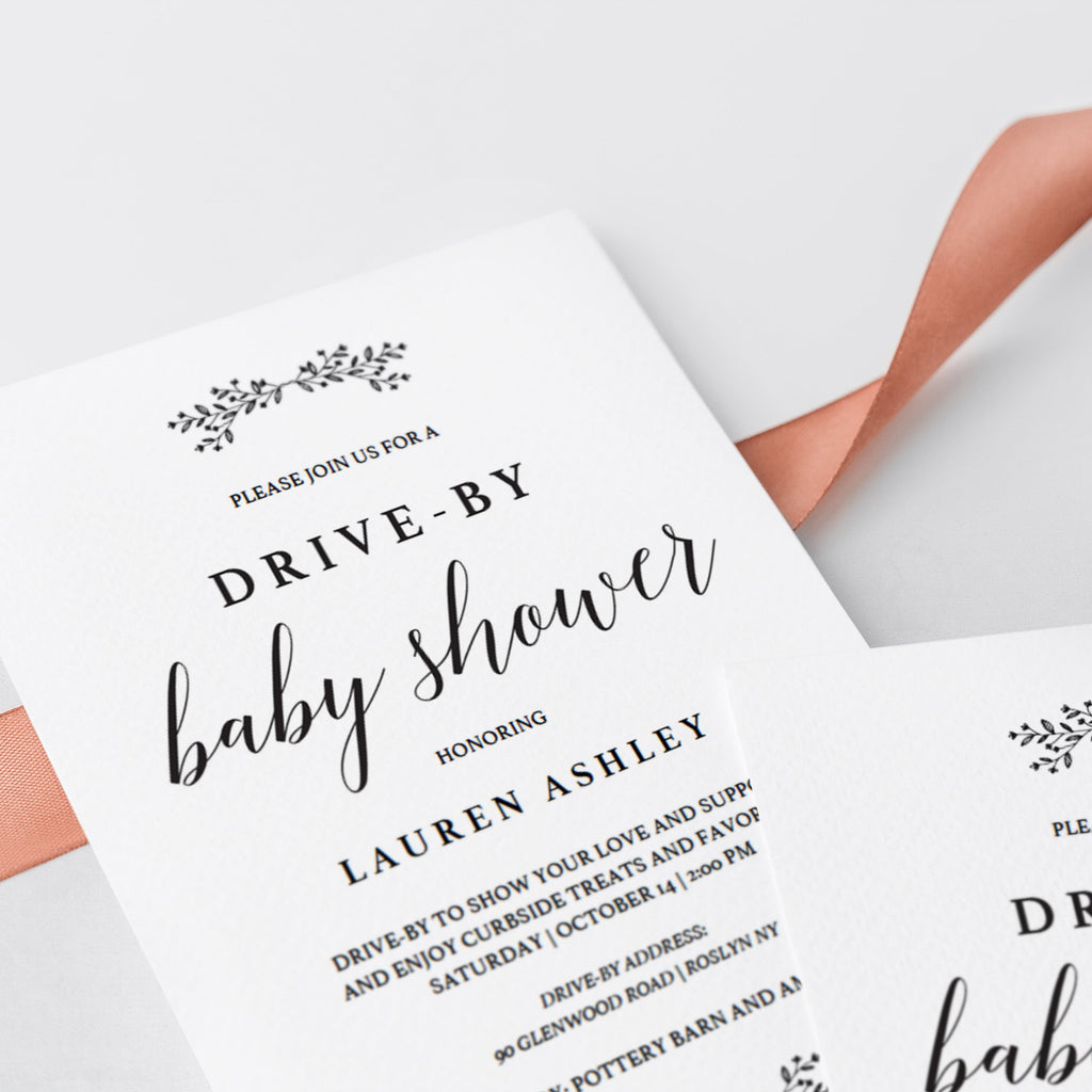 Drive-By Baby Shower Invitation Template | Instant ...