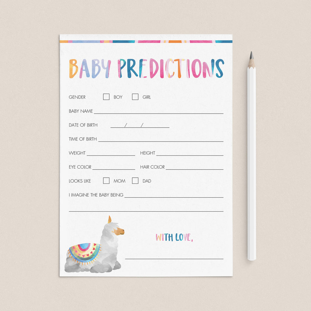 Summer Baby Shower Game Guess The Baby Stats printable | Instant ...