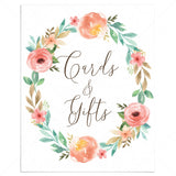 Printable Gift Table Sign with Watercolor Flowers by LittleSizzle