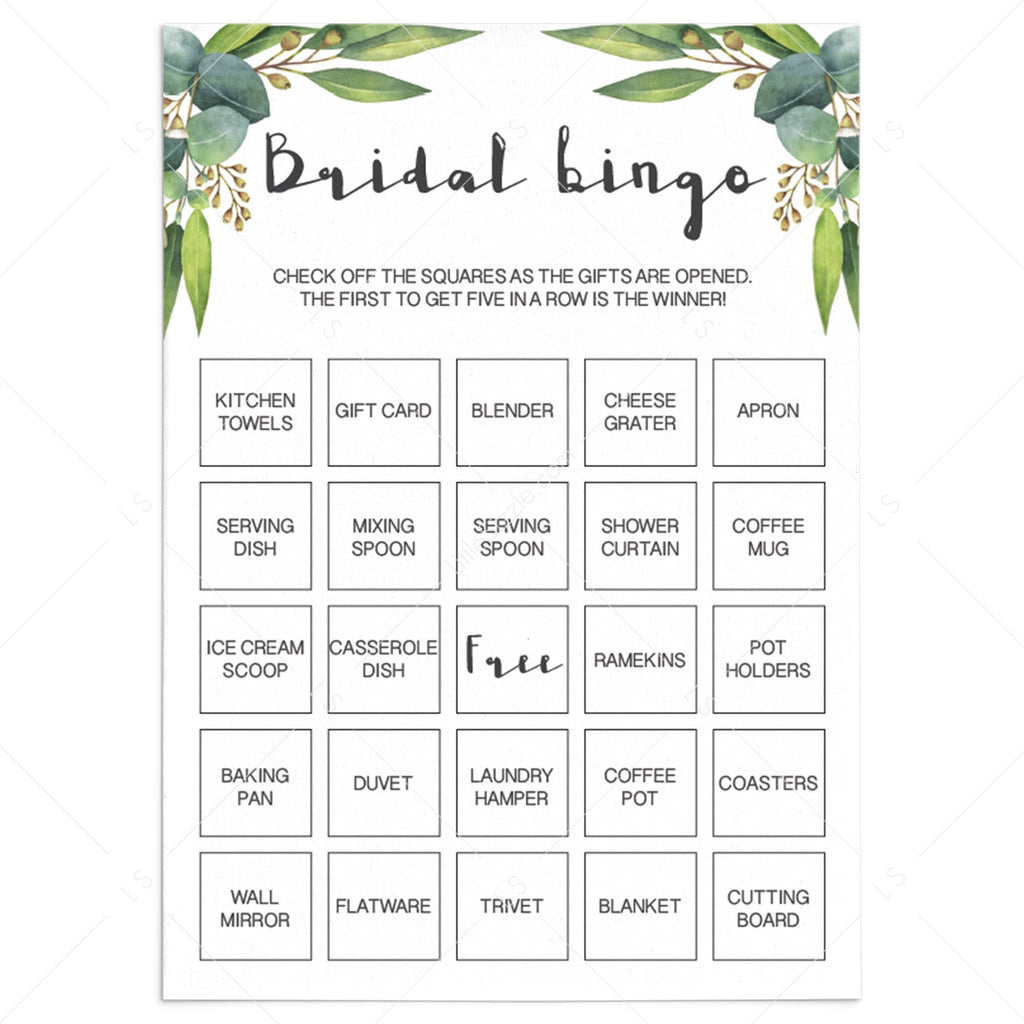 Bridal Shower Bingo Printable Printable World Holiday