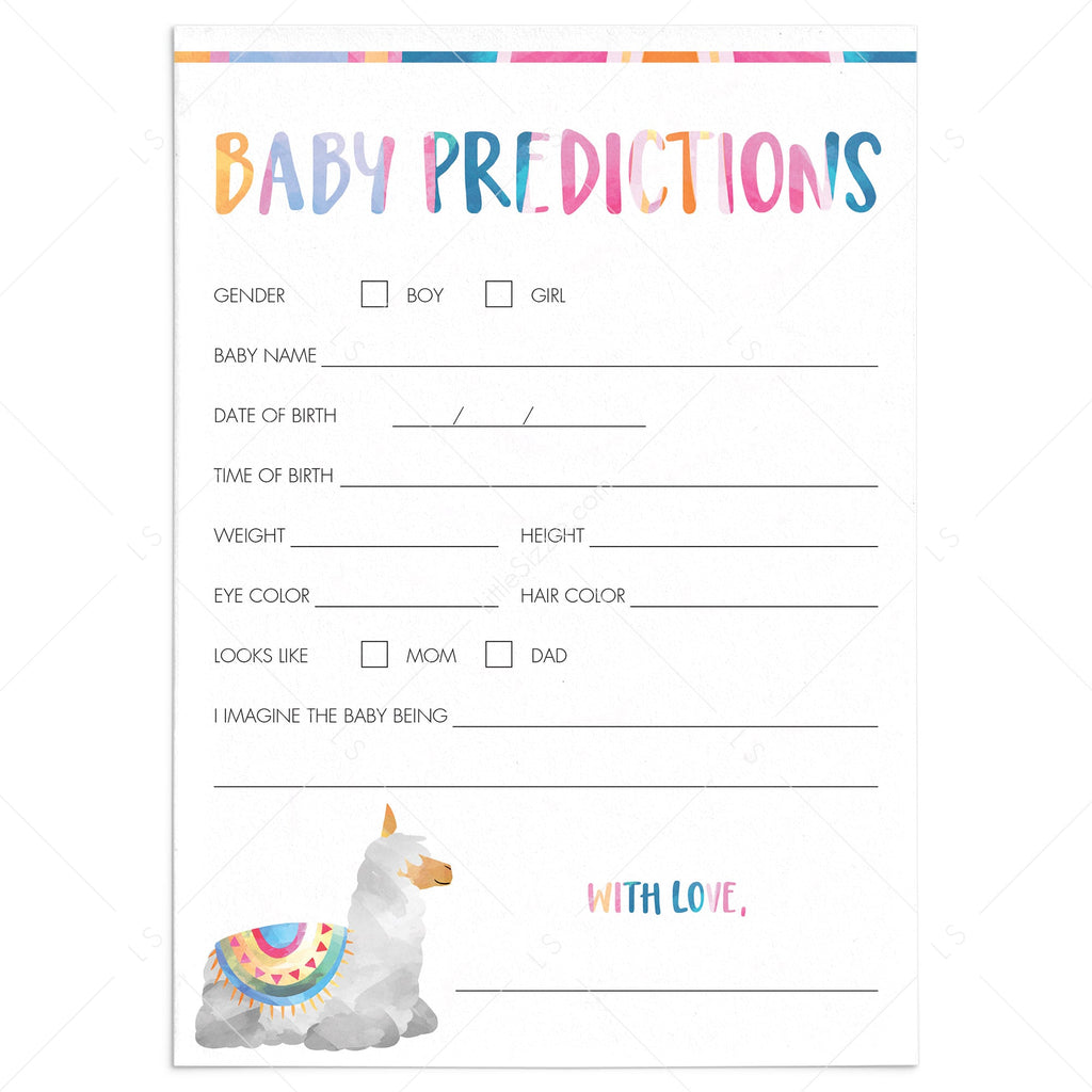 Baby Guessing Game Template