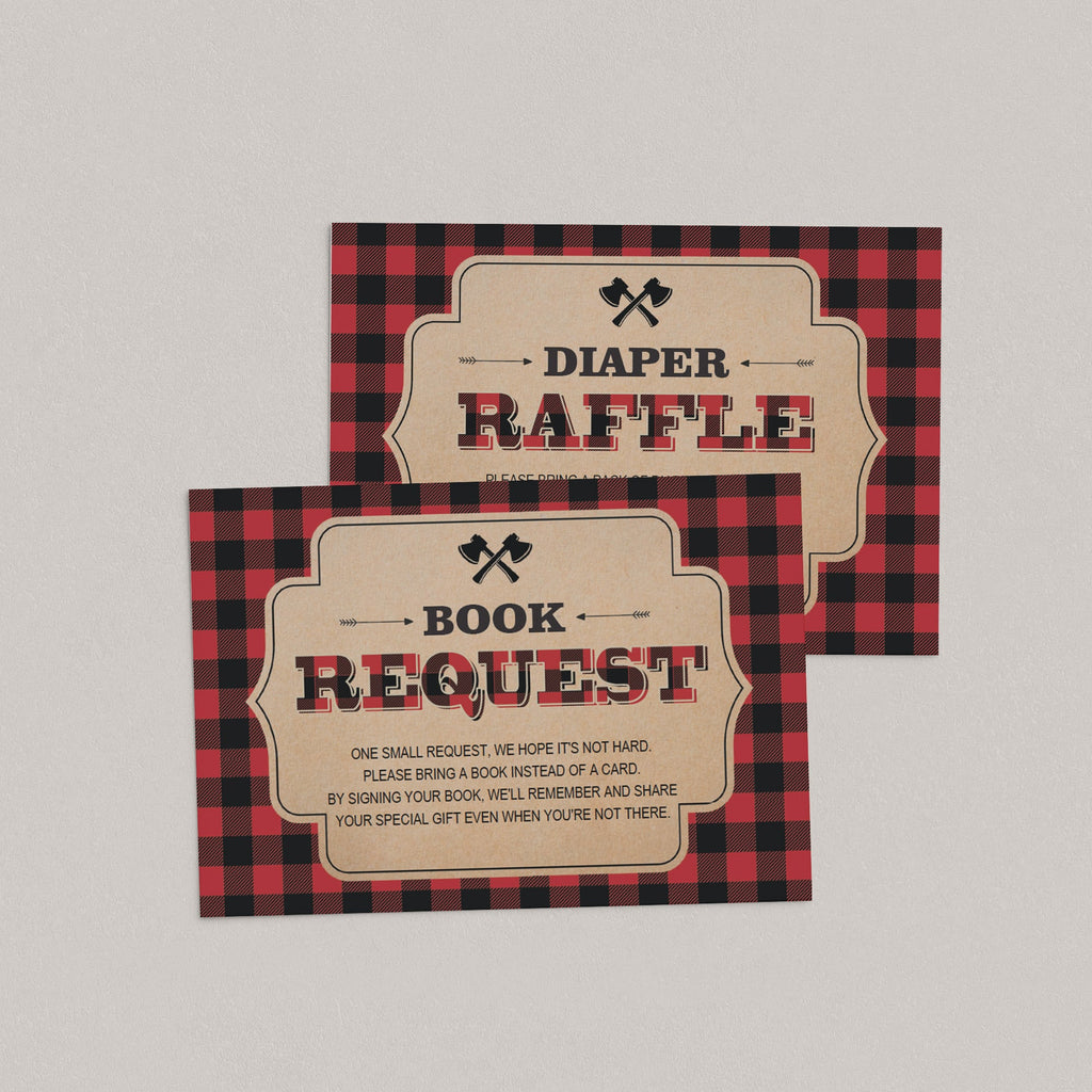 buffalo plaid baby shower invitations