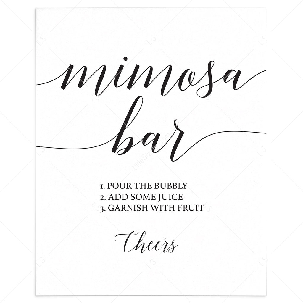 DIY: Mimosa Bar with Free Printables! - Alysea Vega
