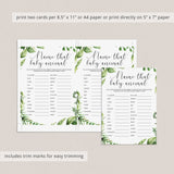 Animals Baby Name Quiz baby shower game printable | Instant download ...