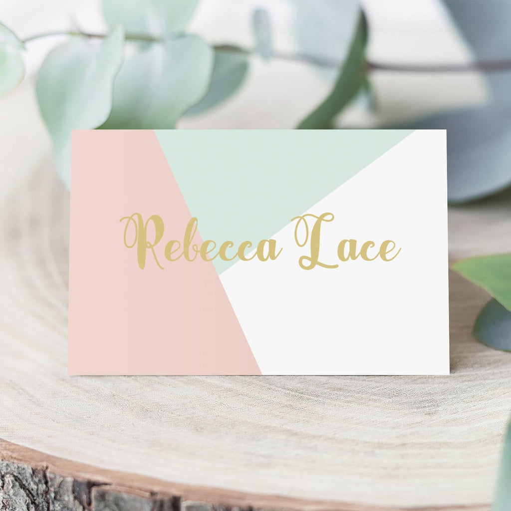 Pastel Place Card Template In Celebrate It Templates Place Cards