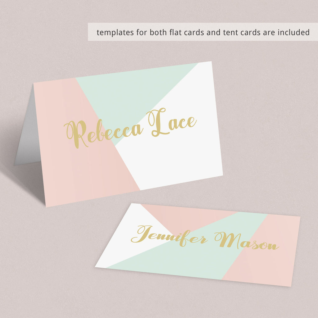 Pastel Place Card Template Throughout Celebrate It Templates Place Cards