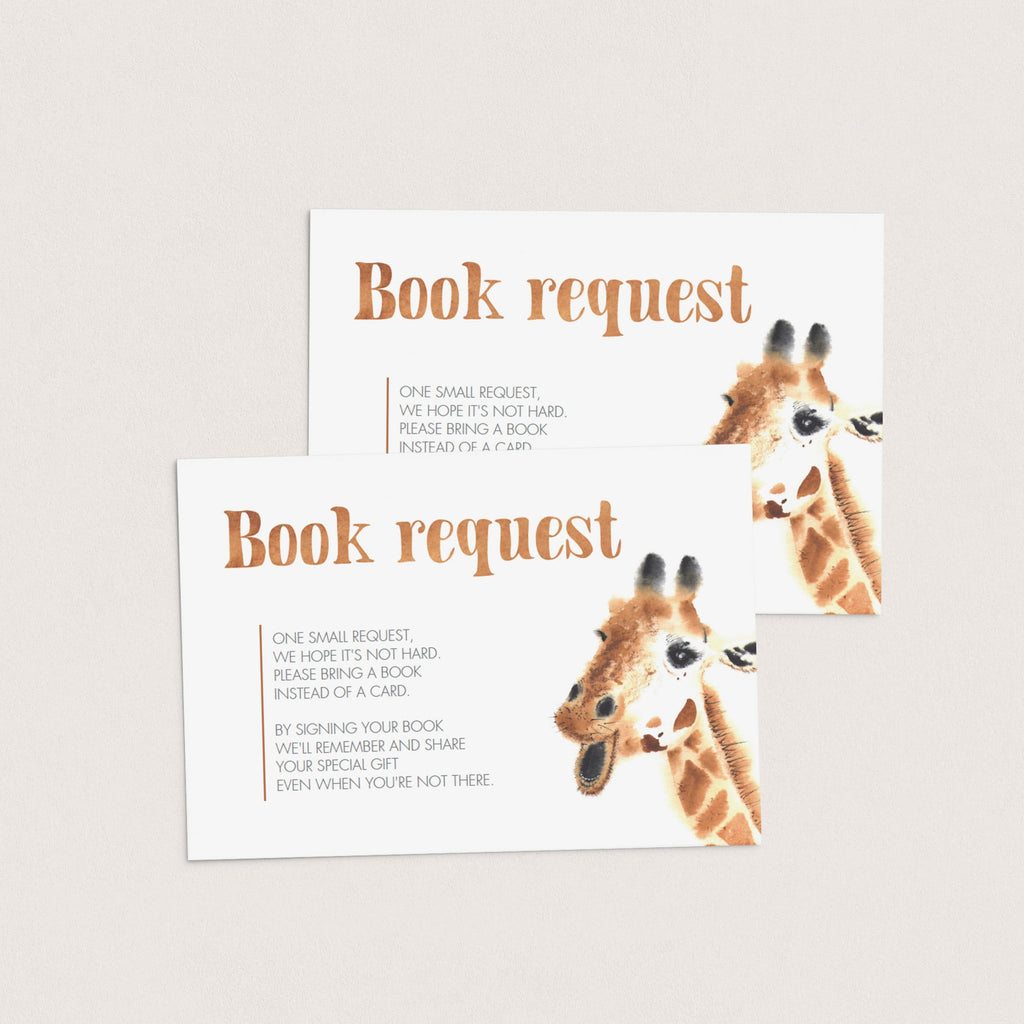 giraffe baby shower invitations