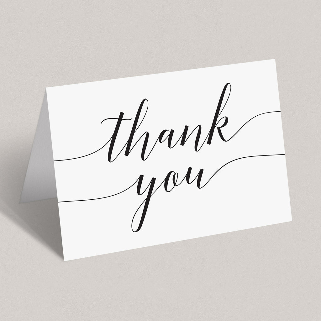 Simple Thank You Card Printable | Modern Thank You Notes – LittleSizzle