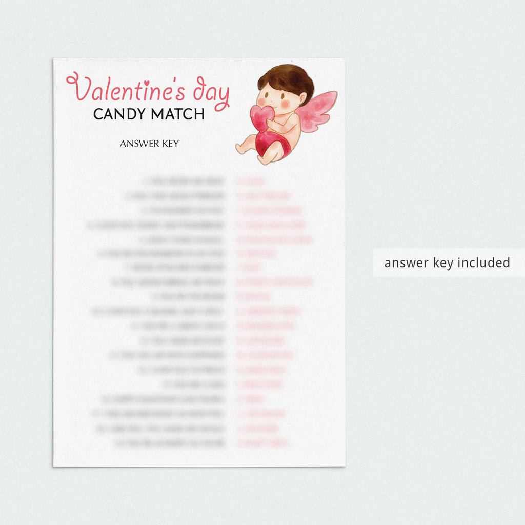 Fun Valentines Day Game Candy Match Printable And Virtual Files Littlesizzle 3448