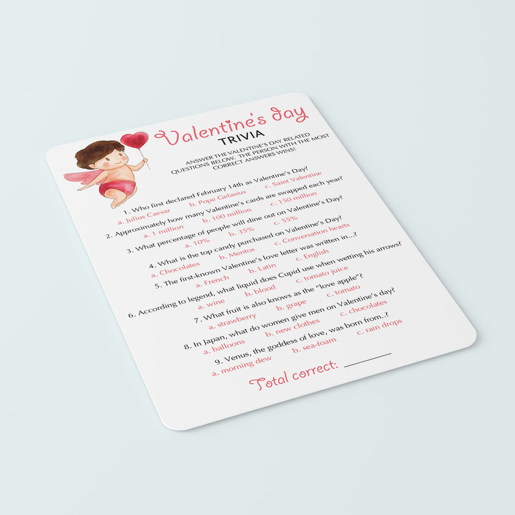 Printable Zoom Valentine S Day Trivia Quiz Instant Download Littlesizzle