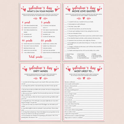 Funny Galentine's Day Games Bundle for Zoom & Printable | Download ...