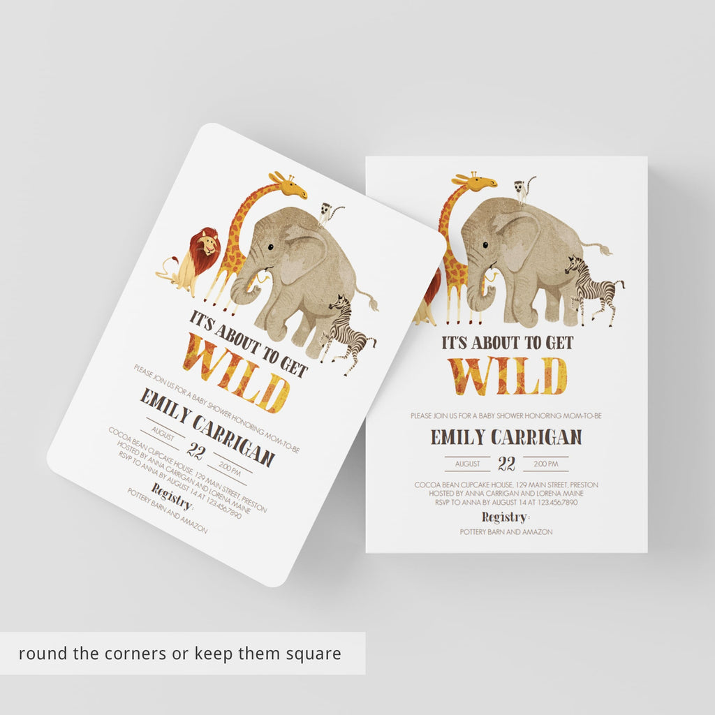 baby safari animals template