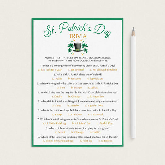 38 St. Patrick's Day Trivia Questions & Answers