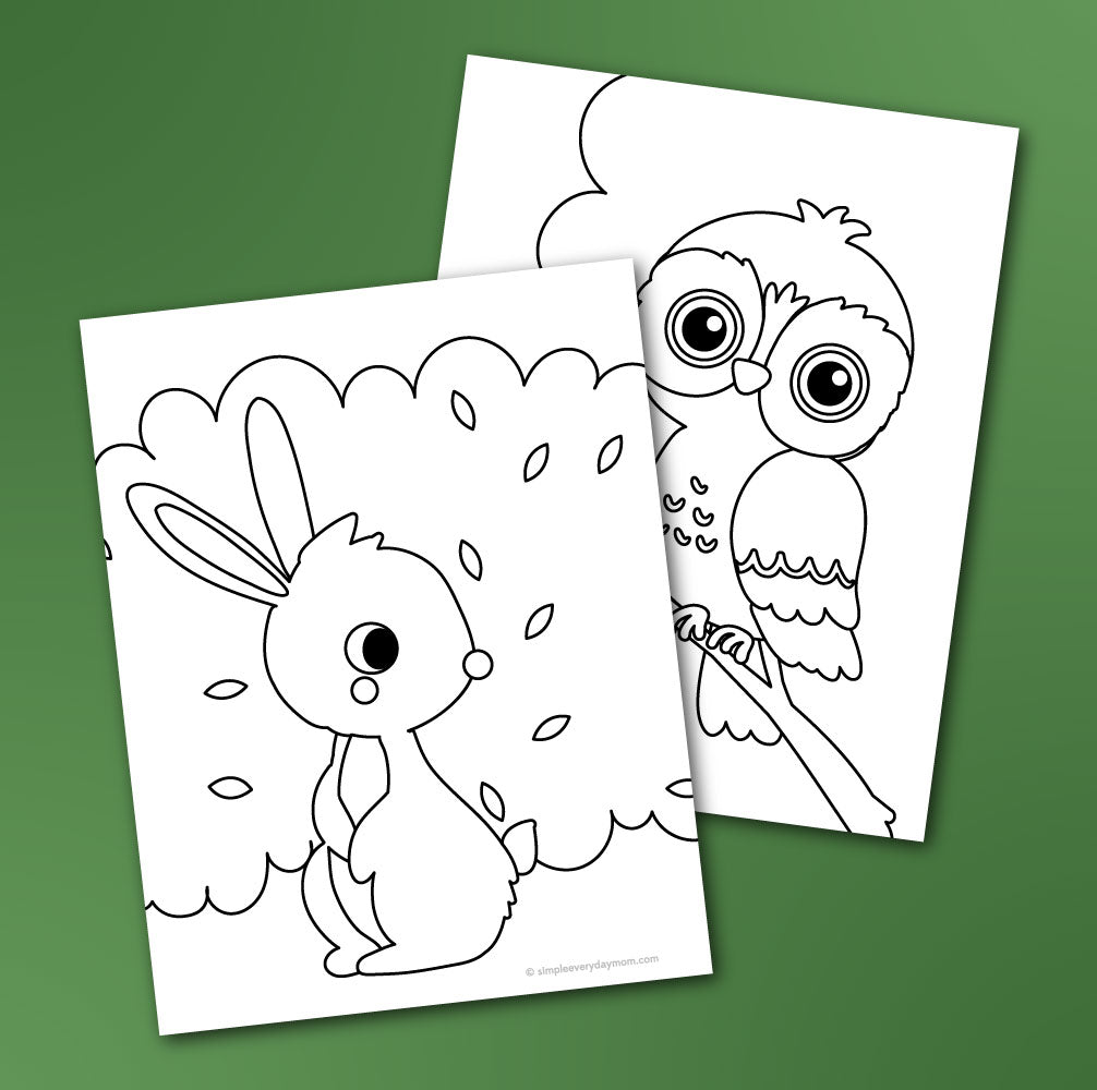 Woodland Animal Coloring Pages For Kids – Simple Everyday Mom