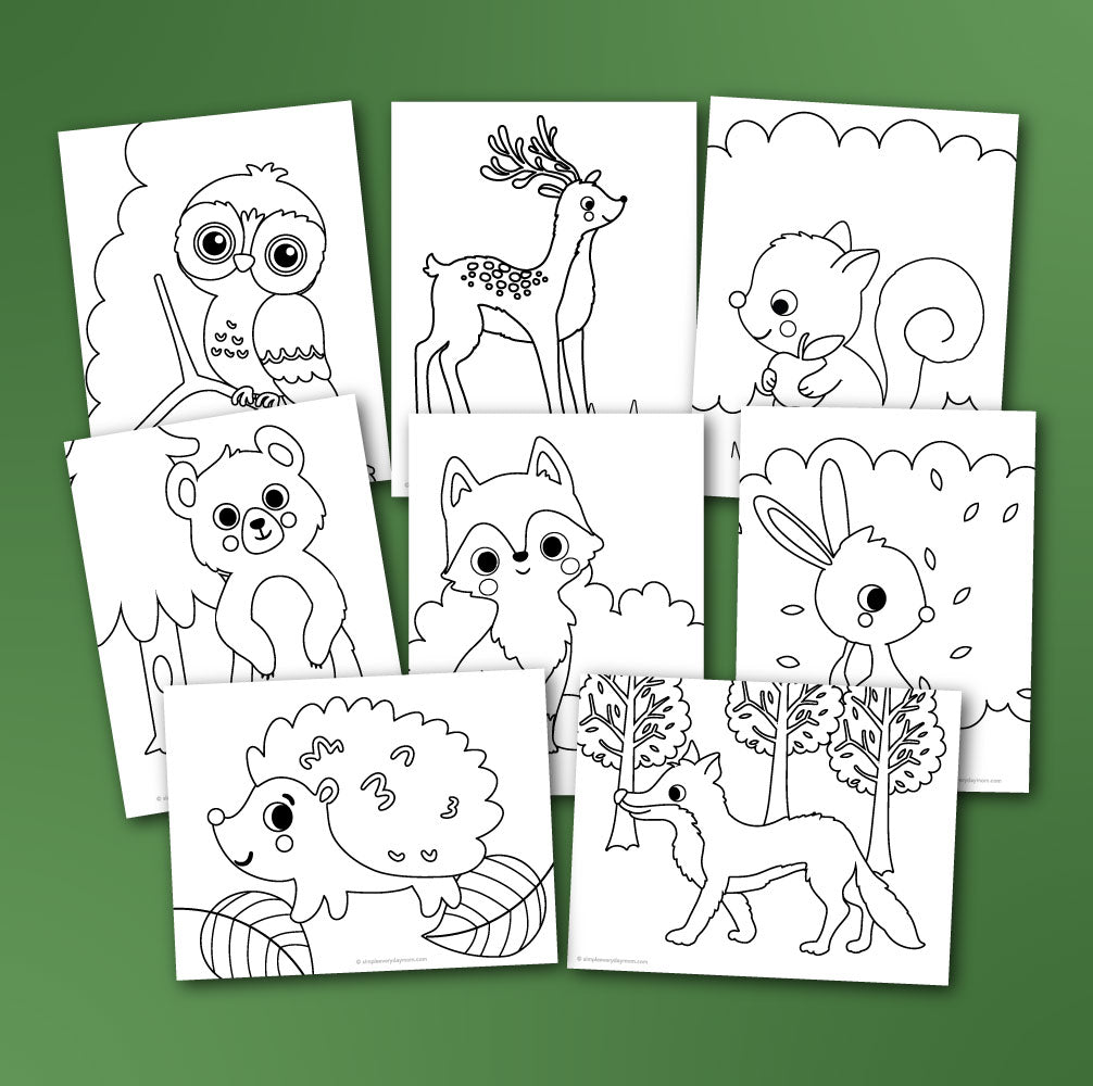 Woodland Animal Coloring Pages For Kids – Simple Everyday Mom