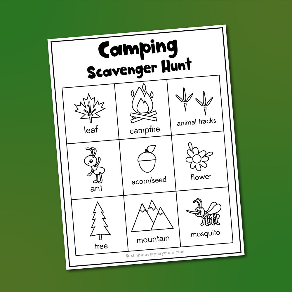 camping worksheets for kids simple everyday mom