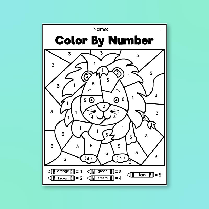 Pre K Color By Number Printables Simple Everyday Mom