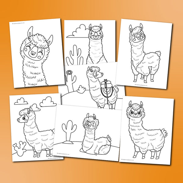 Llama Coloring Pages – Simple Everyday Mom