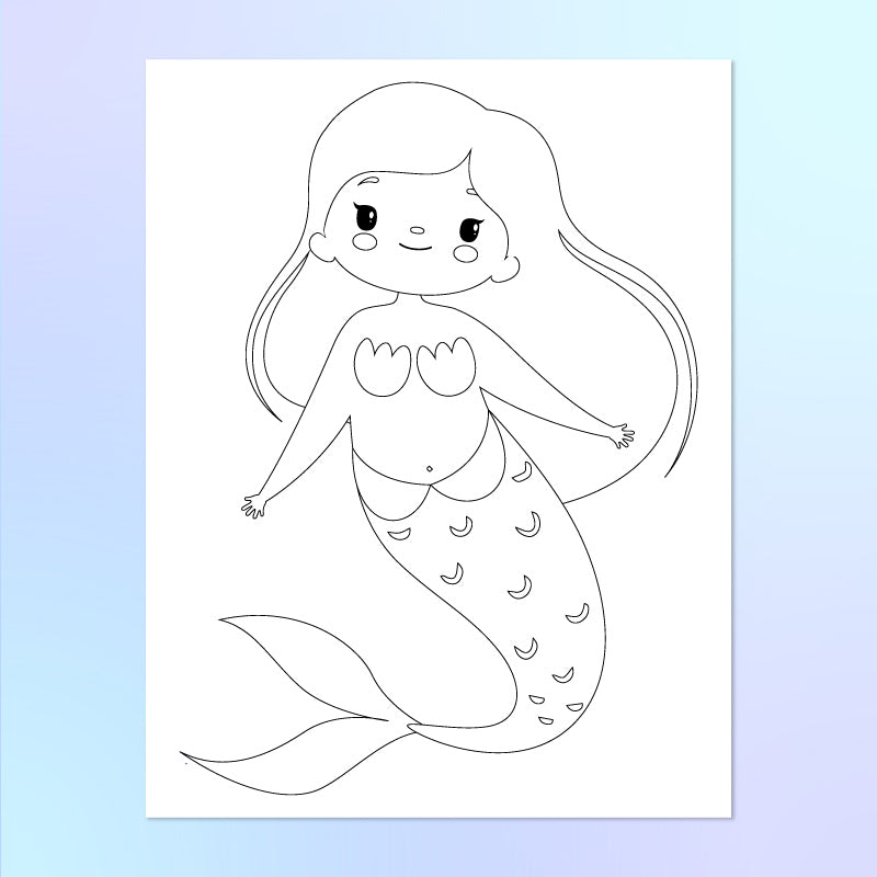 Printable Mermaid Coloring Pages For Kids