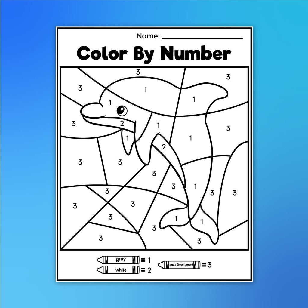 Ocean Color By Number Worksheets – Simple Everyday Mom