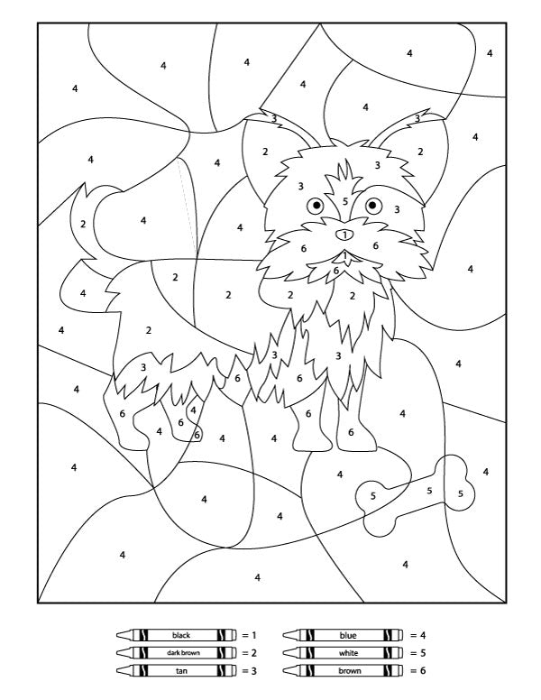 Dog Color By Number Printables – Simple Everyday Mom