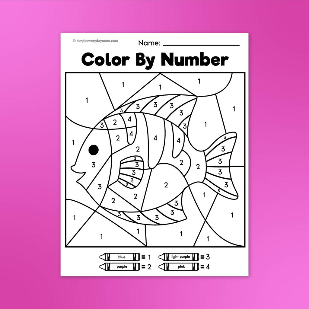 Summer Color By Number Printables – Simple Everyday Mom