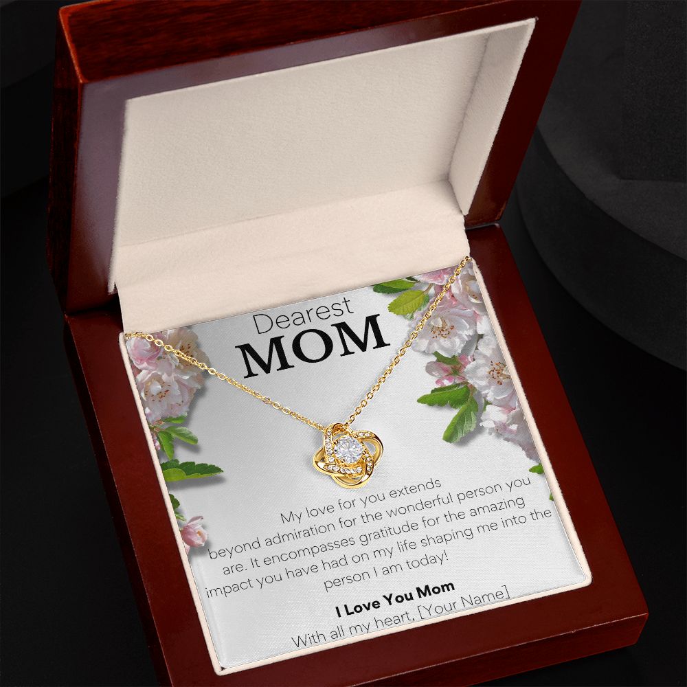 To my mother, my best friend - Love KNot Necklace - love knot –