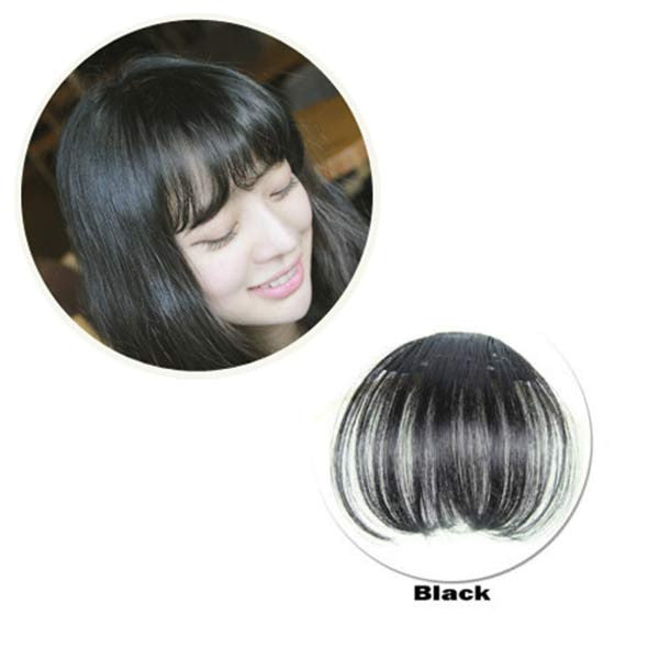 2017 Women Clip Bangs Hair Extension Fringe Hairpieces False Synthetic Hair Clips Front Neat Bang