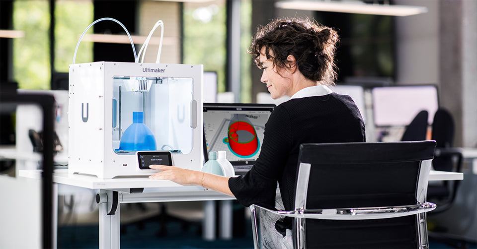 The touch screen on the Ultimaker S3 makes 3D printing even easier