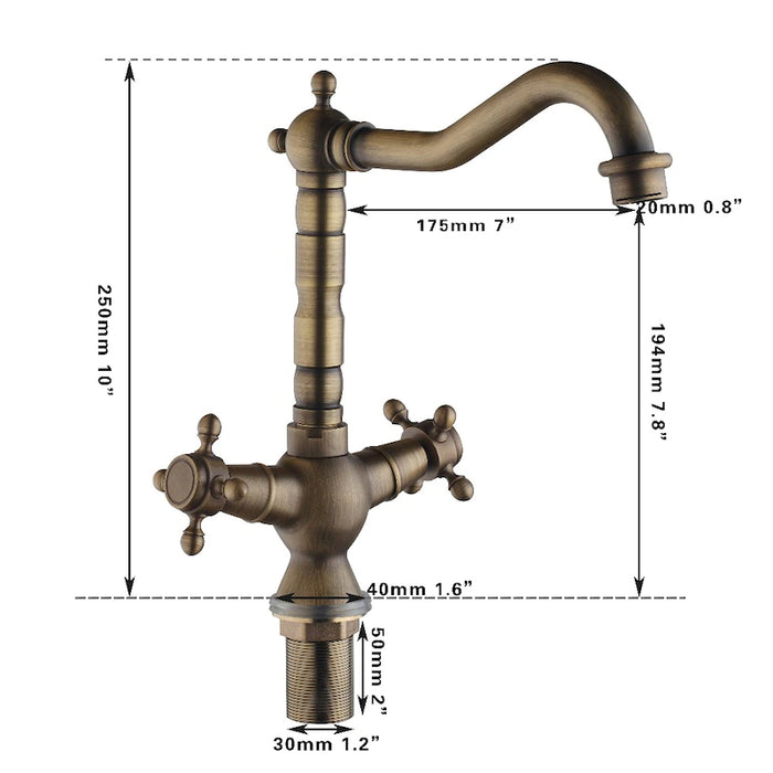 Antique Brass Faucet With 2 Handle High Pressure Ionic Filtration   68d114e7 46b6 4e82 991f 7bdb268ef42c 700x700 