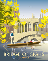 Bridge of Sighs Cambridge art and gifts www.LoveYourLocation.co.uk