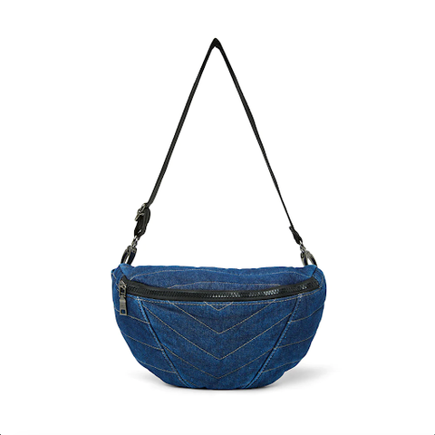 Best Denim Half Moon Crossbody Bag - Little Runaway by Think Royln