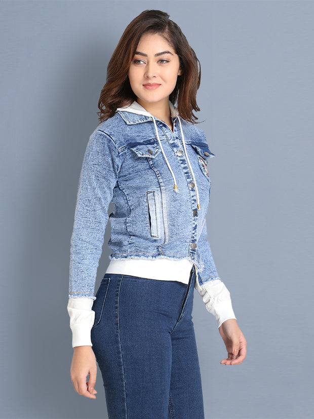 Denim Shirt Jacket - Denim blue - Ladies