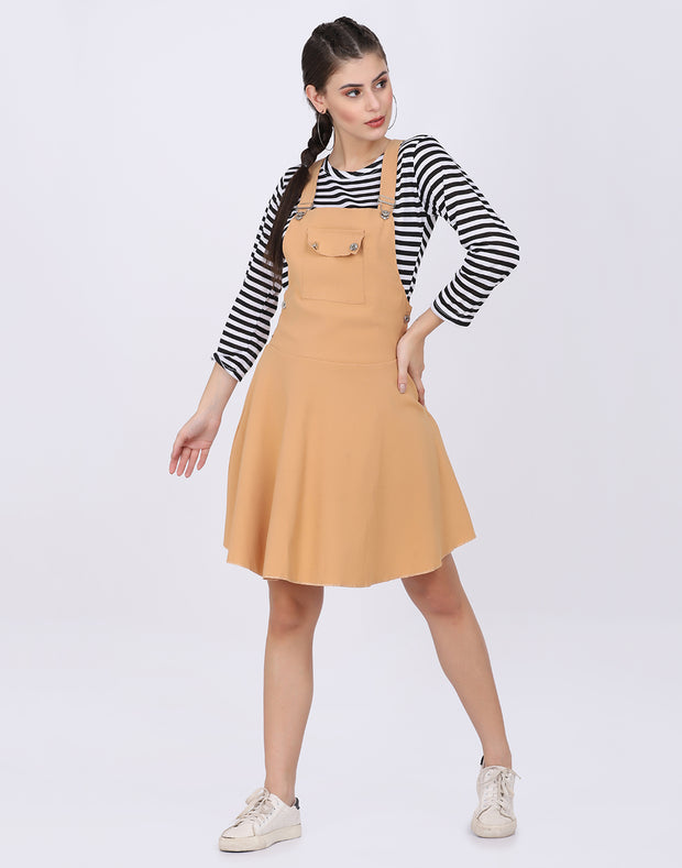Stripped Casual Wear Cotton Dungaree Skirt with Top for Women-2021 at Rs  245/piece in New Delhi