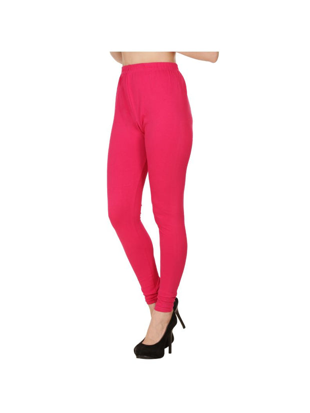 Vami Cotton Churidar Legging For Women's - True Red color | inwear.in