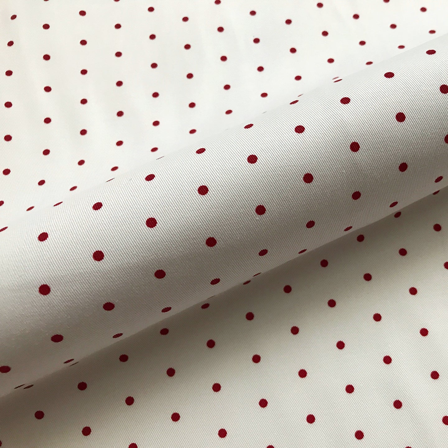 Red White Polka Dot Upholstery Fabric 60