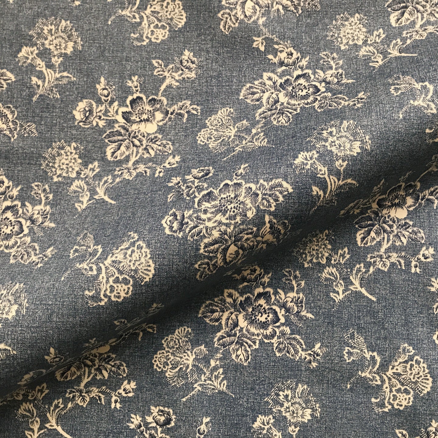 Antique French Botanical Floral Jacquard Tapestry Fabric Brown Gray Black Cotton Lyakhov Antiques