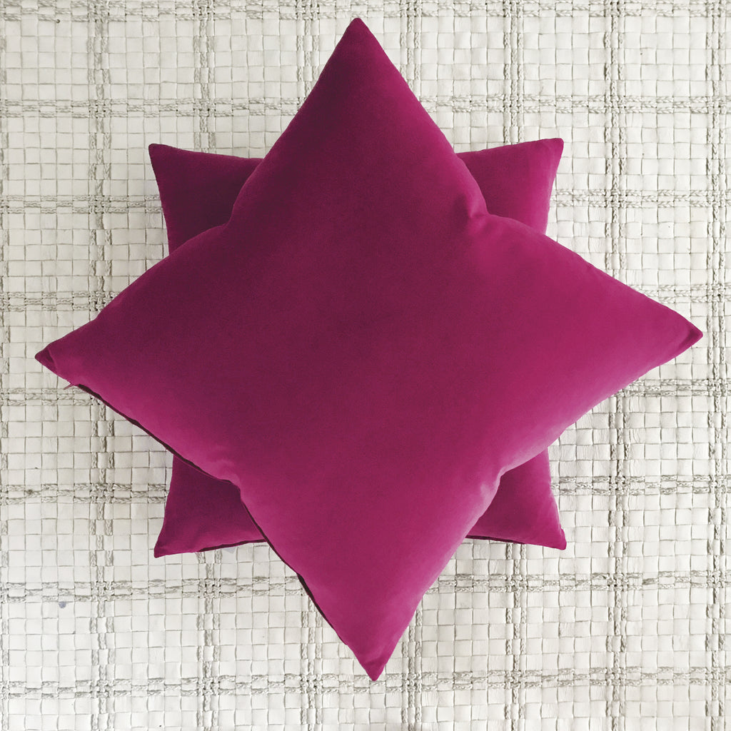 pink and purple pillows