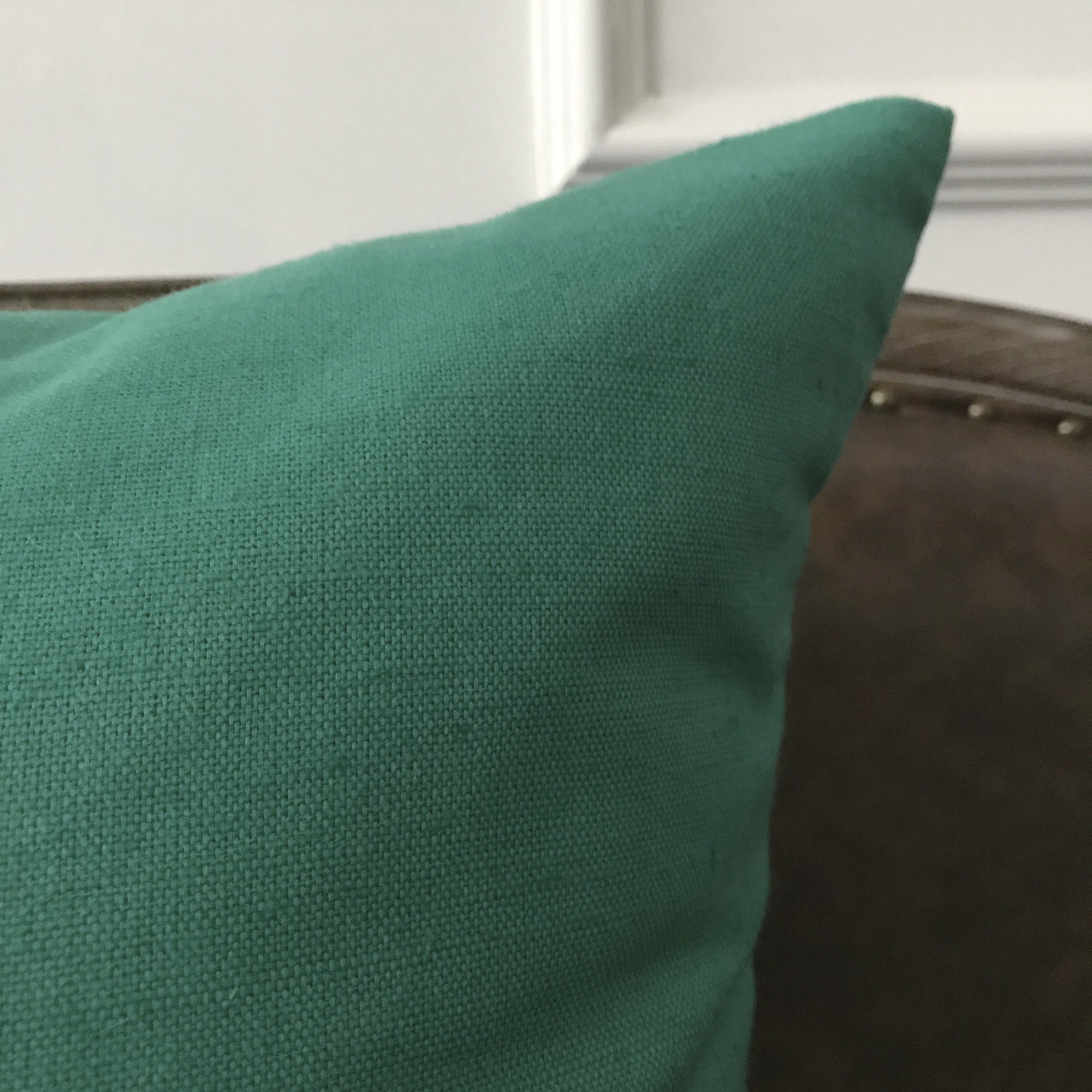 Emerald Green Solid Throw Pillow Cover 22 X22 Plankroad Home Decor