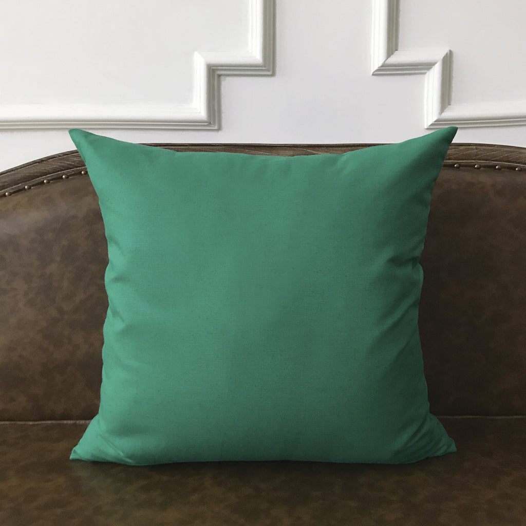 Emerald Green Solid Throw Pillow Cover 22 X22 Plankroad Home Decor