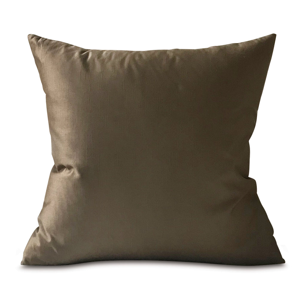 Chocolate Brown Pillow. Brown Throw Pillow 18 Inch Silk Pintuck Cushion  Cover Custom Made. 