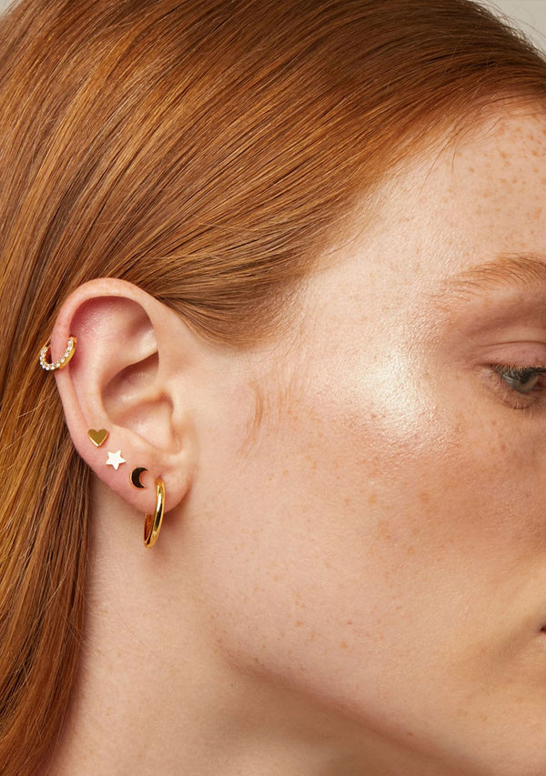 Ear Piercing Moon Gold