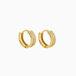 Earrings Treble Hoop Gold