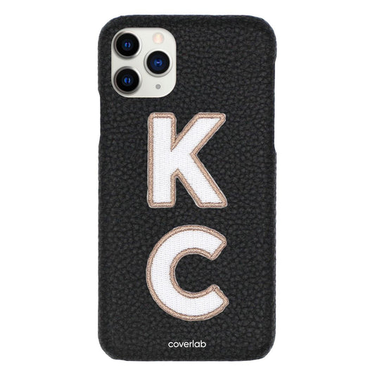 Varsity Initials Personalised Leather iPhone Case – Coverlab