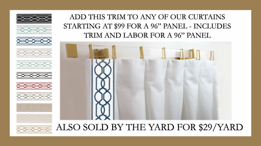 Inverted Pleat - Custom Linen Drapery Panel with Cotton Lining - 1