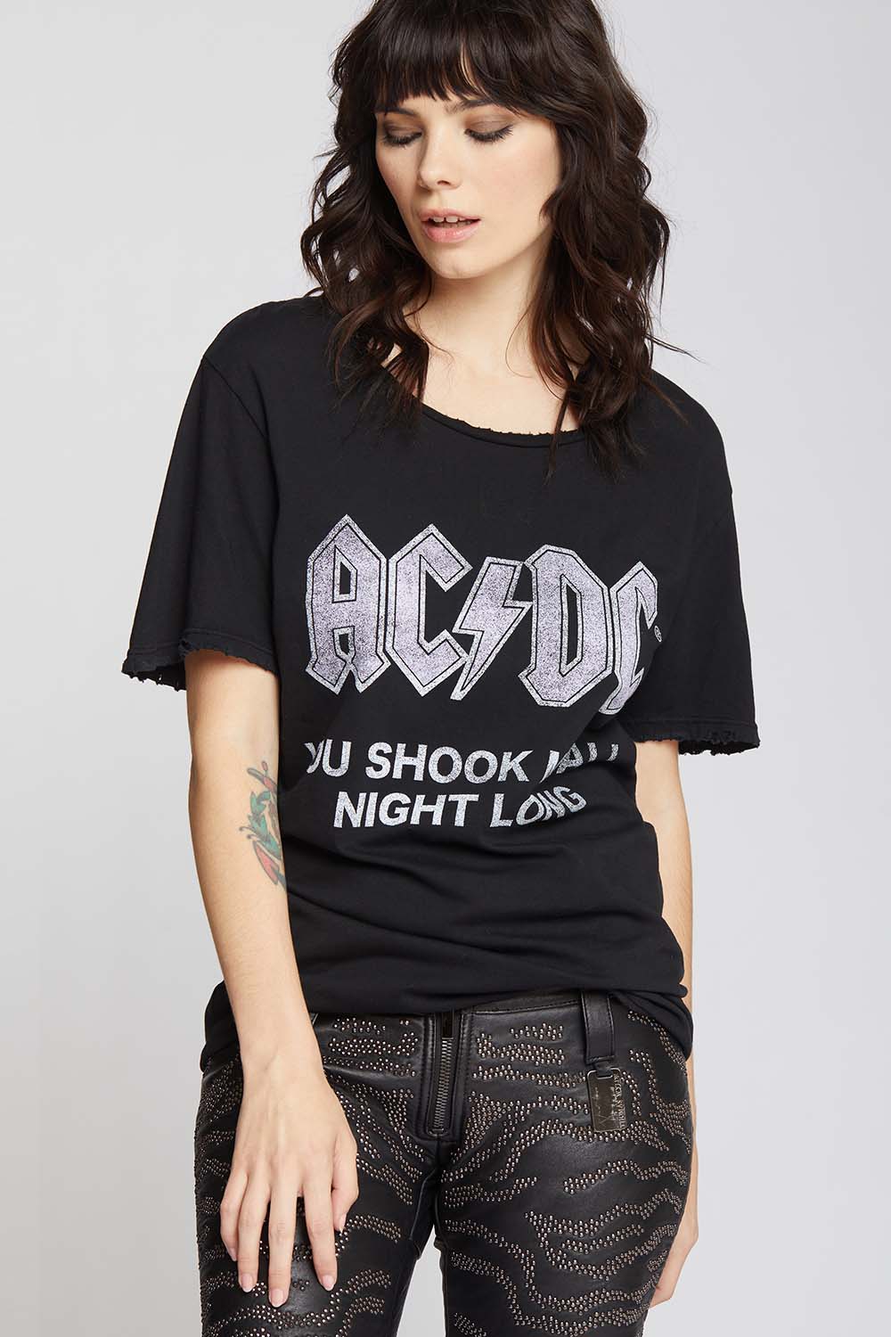 AC/DC Me All Night Long Boyfriend Tee - Karma Brands