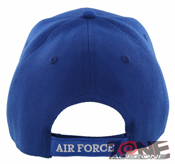 NEW! USAF AIR FORCE WE OWN THE SKY SIDE LINE BALL CAP HAT BLUE ...