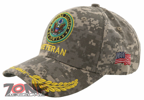 NEW! US ARMY ROUND VETERAN LEAF SHADOW CAP HAT CAMO – AceZone.com