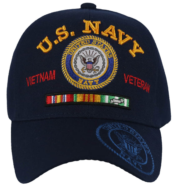 NEW! US NAVY VIETNAM VETERAN ROUND RIBBON BAR USN CAP HAT NAVY ...